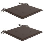 vidaXL Chaise à bascule avec coussin taupe Bois de teck solide