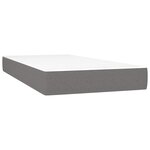 vidaXL Sommier à lattes de lit avec matelas gris foncé 120x190cm tissu