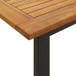 vidaXL Table de jardin et pieds en forme de U 160x80x75 cm bois acacia