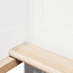 vidaXL Lit de jour avec toit blanc 90x190 cm bois de pin massif