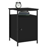vidaXL Tables de chevet 2 Pièces noir 40x42x60 cm bois d'ingénierie