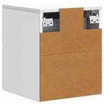 vidaXL Cabinet de chevet mural 2 Pièces Blanc 33 x 34 5 x 40 cm