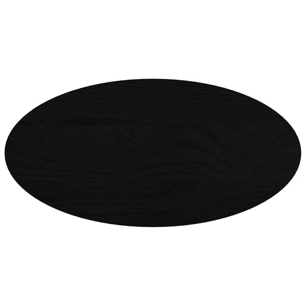vidaXL Dessus de table marron foncé 80x40x4 cm bois chêne massif ovale