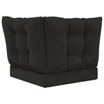 vidaXL Coussin de canapé d'extérieur 3 Pièces Noir Polyester