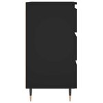 vidaXL Tables de chevet 2 Pièces noir 40x35x69 cm bois d’ingénierie