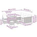 vidaXL Ensemble de canapé de jardin 13 Pièces beige et gris clair