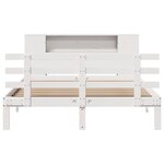 vidaXL Lit bibliothèque sans matelas blanc 120x200 cm bois pin massif