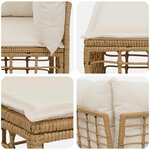 vidaXL Unité de canapé d'angle modulable pour extérieur Naturel