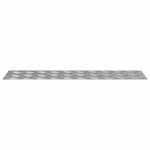 vidaXL Plaques à damier 4 Pièces Argent 80 x 20 cm Aluminium