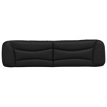 vidaXL Coussin de tête de lit Hvar noir 200 cm similicuir