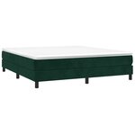 vidaXL Sommier à lattes de lit et matelas Vert foncé 180x200cm Velours