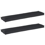 vidaXL Coussins de palette pour banc 2 Pièces Noir 180x40x8 cm Tissu Oxford