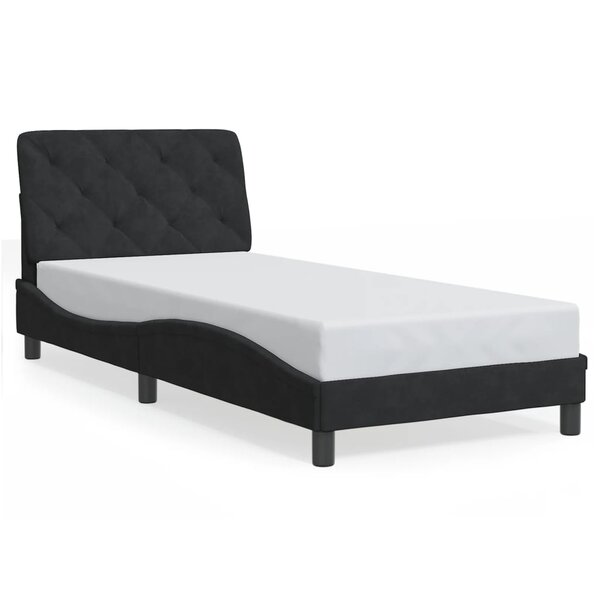vidaXL Cadre de lit sans matelas noir 90x200 cm velours