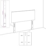 vidaXL Tête de lit avec oreilles Gris foncé 83x23x78/88 cm Velours