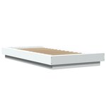vidaXL Cadre de lit avec lumières LED sans matelas blanc 90x200 cm
