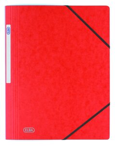 Chemise sans Rabats à élastiques Carte 5/10 eme 24 x 32 cm Rouge ELBA