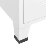vidaXL Coffre de rangement industriel Blanc 75x40x115 cm Métal