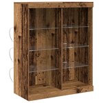 vidaXL Buffet avec éclairage LED en vieux bois 41x37x100 cm