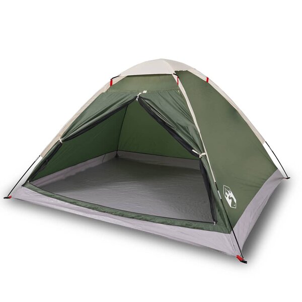 vidaXL Tente de camping à dôme 4 personnes vert imperméable