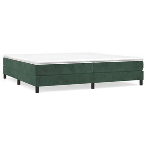 vidaXL Cadre de lit sans matelas vert foncé 200x200 cm velours