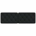 vidaXL Coussin de tête de lit noir 160 cm tissu