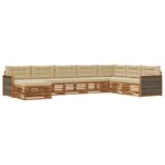 vidaXL Ensemble de canapés d'extérieur 8 pc Naturel et Beige