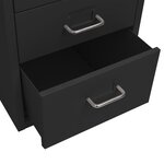 vidaXL Classeur mobile Noir 28x41x69 cm Métal