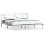 vidaXL Cadre de lit Blanc Bois de pin massif 200x200 cm