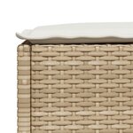 vidaXL Salon de jardin avec coussins 6 Pièces beige résine tressée