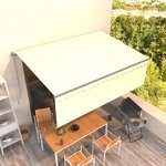 vidaXL Auvent manuel rétractable avec store 4 5x3 m Crème
