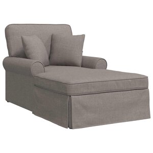 vidaXL Chaise lounge avec jupe Taupe 91 x 157 x 91 cm tissu
