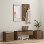 vidaXL Ensemble de meubles de couloir Chêne marron Bois d'ingénierie