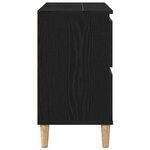 vidaXL Meuble de Lavabo de Salle de Bain Chêne noir 80 x 33 x 60 cm
