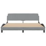 vidaXL Cadre de lit sans matelas gris clair 180x200 cm tissu