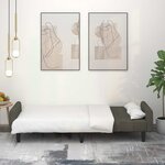 vidaXL Canapé-lit à 2 places gris foncé velours