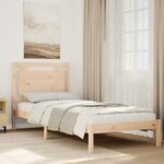 vidaXL Cadre de lit extra long sans matelas 100x220 cm bois massif