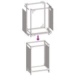 vidaXL Portant de bois chauffage blanc 44x28x65 cm