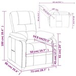 vidaXL Fauteuil inclinable Rouge bordeaux Tissu