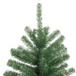 vidaXL Sapin de Noël artificiel à charnières avec support vert 210 cm