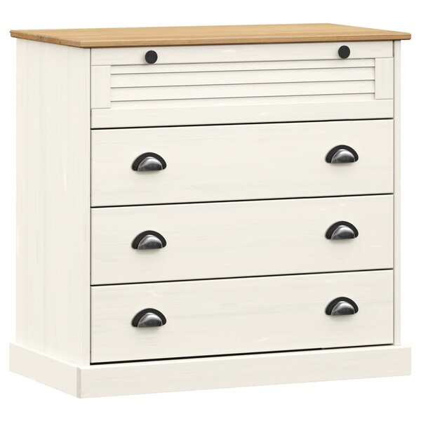 vidaXL Commode VIGO blanc 80x40x76 cm bois massif de pin
