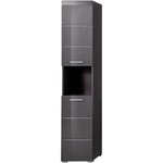 Colonne de salle de bain AMANDA - 2 portes - 37 x 31 x 190 cm - Gris