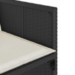 vidaXL Ensemble à manger de jardin 11 Pièces coussins noir résine tressée