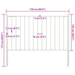 vidaXL Panneau de clôture poteau Acier enduit poudre 1 7x1 25 m Blanc