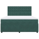vidaXL Sommier à lattes de lit et matelas Vert foncé 180x200cm Velours