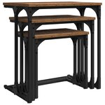 vidaXL Table basse gigogne 3 Pièces Bois ancien 50.5 x 35 x 53 cm