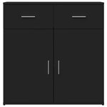 vidaXL Buffets 2 Pièces noir 79x38x80 cm bois d'ingénierie
