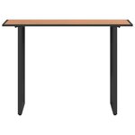 vidaXL Table de jardin Marron 100x55x70 cm DPC et Acier