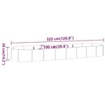 vidaXL Lit surélevé de jardin Acier galvanisé Anthracite