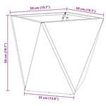 vidaXL Jardinière 2 Pièces Argent 50 x 50 x 50 cm Acier galvanisé