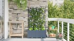 vidaXL Jardinier avec treillis 2 Pièces Gris clair 80x40x143 cm